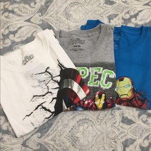 3 brand new boys superhero t-shirts